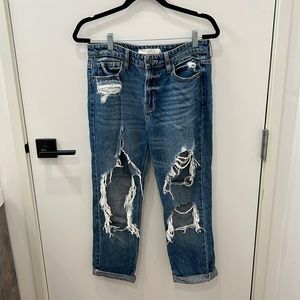 Hidden Ripped Boyfriend Jeans